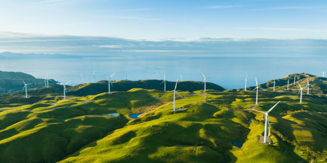 Energiewende - Grüne Landschaft Mit Windrädern