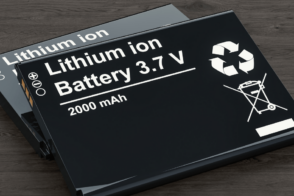 Ein Schwarzer Lithium-Ionen Akku