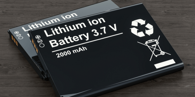 Ein Schwarzer Lithium-Ionen Akku