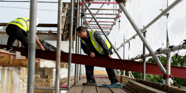 Handwerker Auf Einer Baustelle